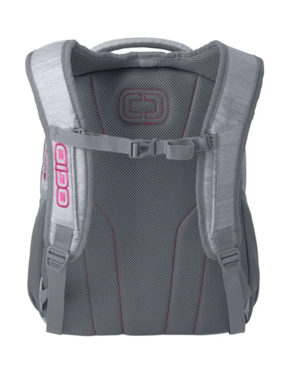OGIO Light Gray Backpack with Pink Accents
